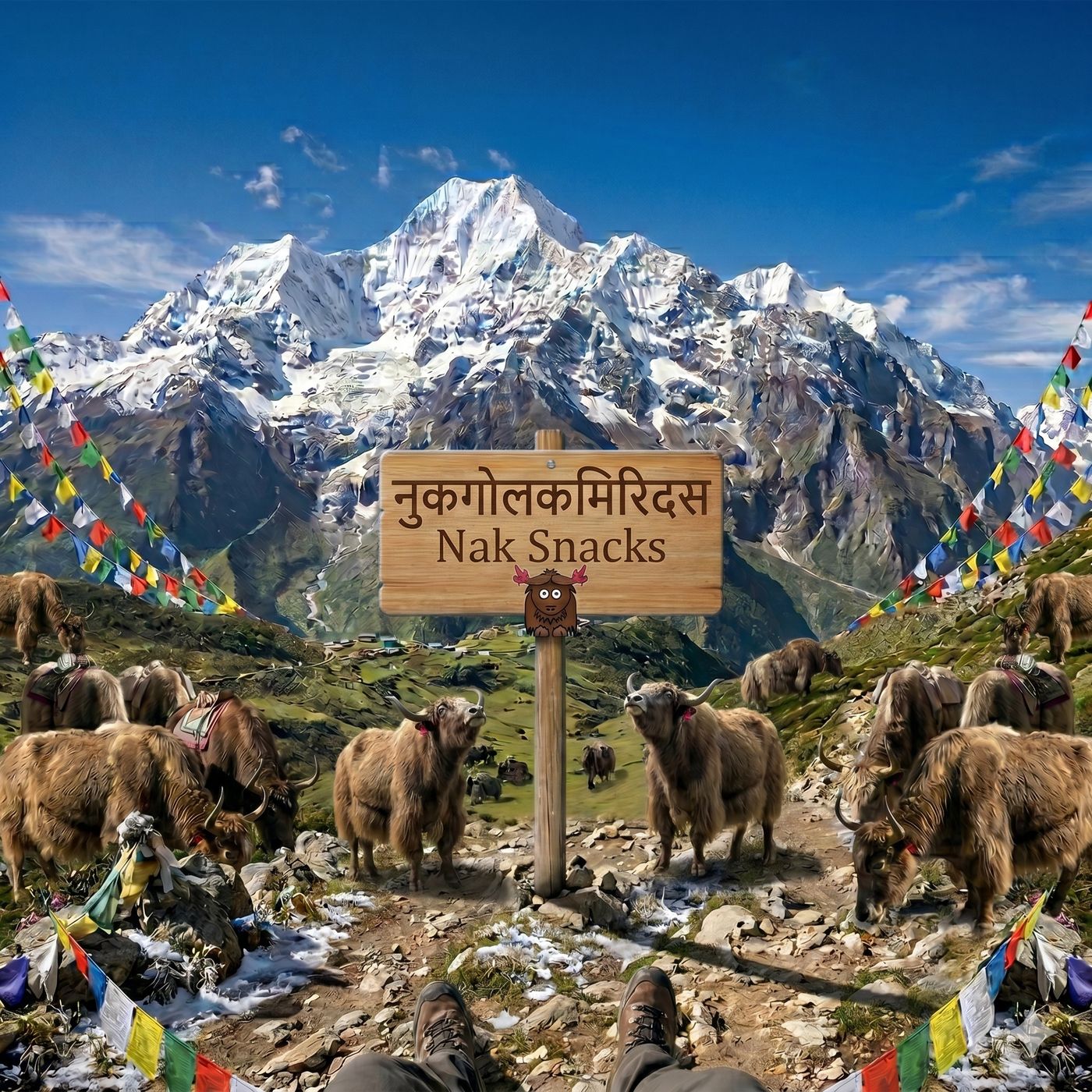 Yak caravan in the Nepalese Himalayas